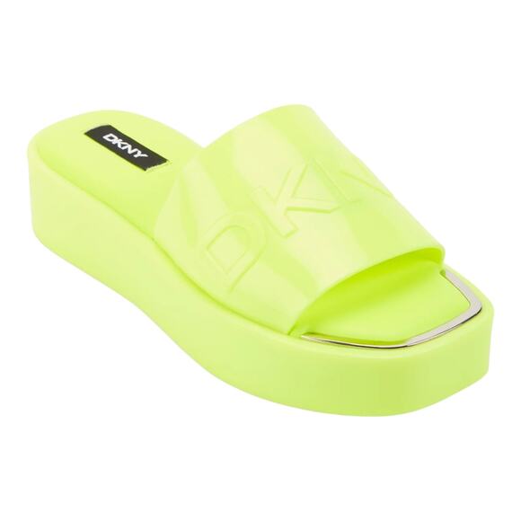 DKNY Women's Laren Platform Slide Sandals Yellow Size 10 M - Picture 1 of 4